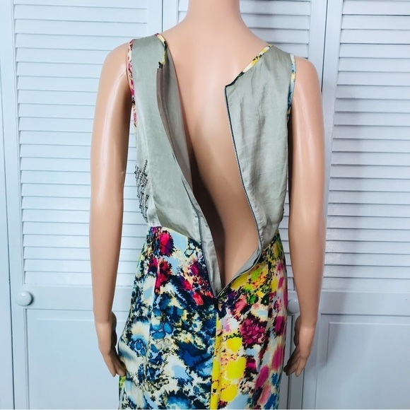 SACHIN + BABI For Ankasa Silk Printed Providence Dress Size 6 - Picture 5 of 11